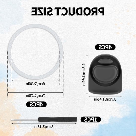 4 Stuks Vervangende Stoppen met 4 Flessen Grommets voor O-Ring Waterflesdeksels - Silicone en Plastic Accessoires voor 19/24/25/32/40oz Flessen van Merkloos — afbeelding 5