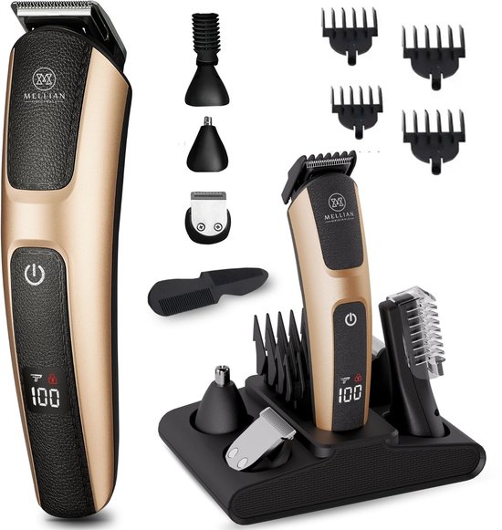Mellian SignaturePro Baardtrimmer Mannen - 10-Delige Trimmer Set - Bodygroomer & Scheerapparaat