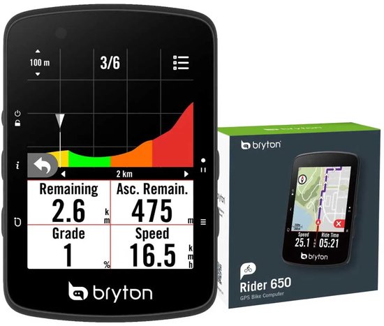 Bryton Rider 650 E Fietscomputer Transparant — afbeelding 3