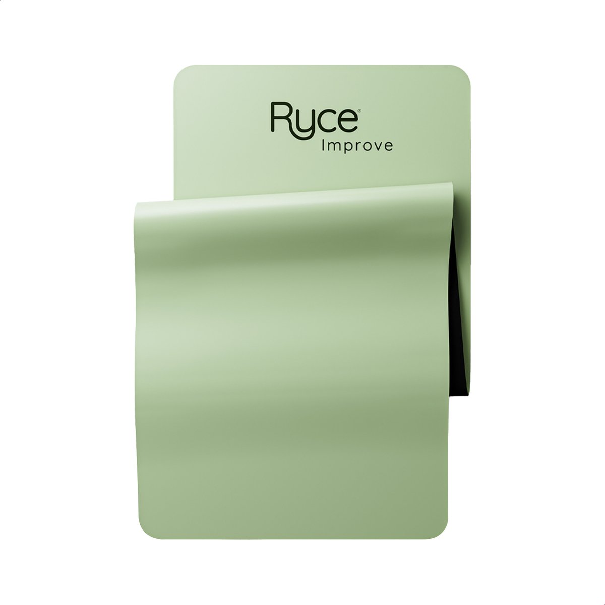 Ryce® Yogamat - PU Rubber - Pilates - Fitness - Anti Slip - Extra Dik - 183x68x0,5 cm - Saliegroen