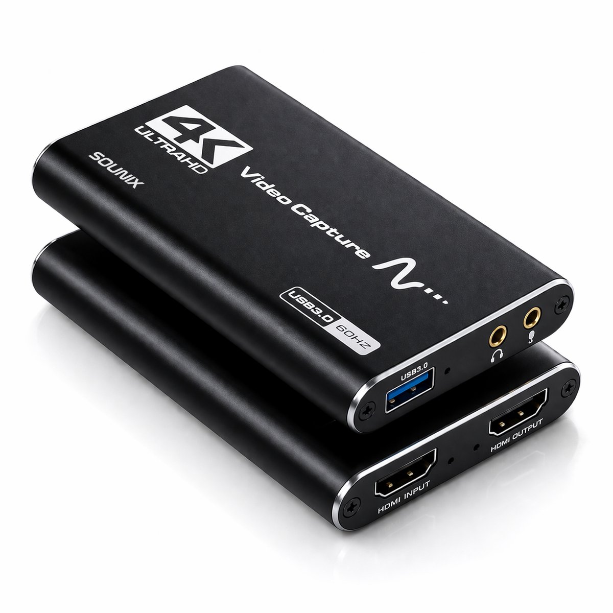 Sounix Video Capture Card - Game Capture - HDMI 2K30hz 1080p60hz - Met USB C Adapter - USB 3.0 - Plug & Play