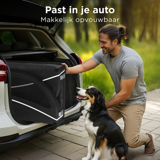 TrevoPet® Hondenfietskar - Opvouwbare Fietskar Hond - Hondenkar - Geschikt voor E-Bikes - Tot 40 kg - Voor Middelgrote & Grote Honden - Zwart