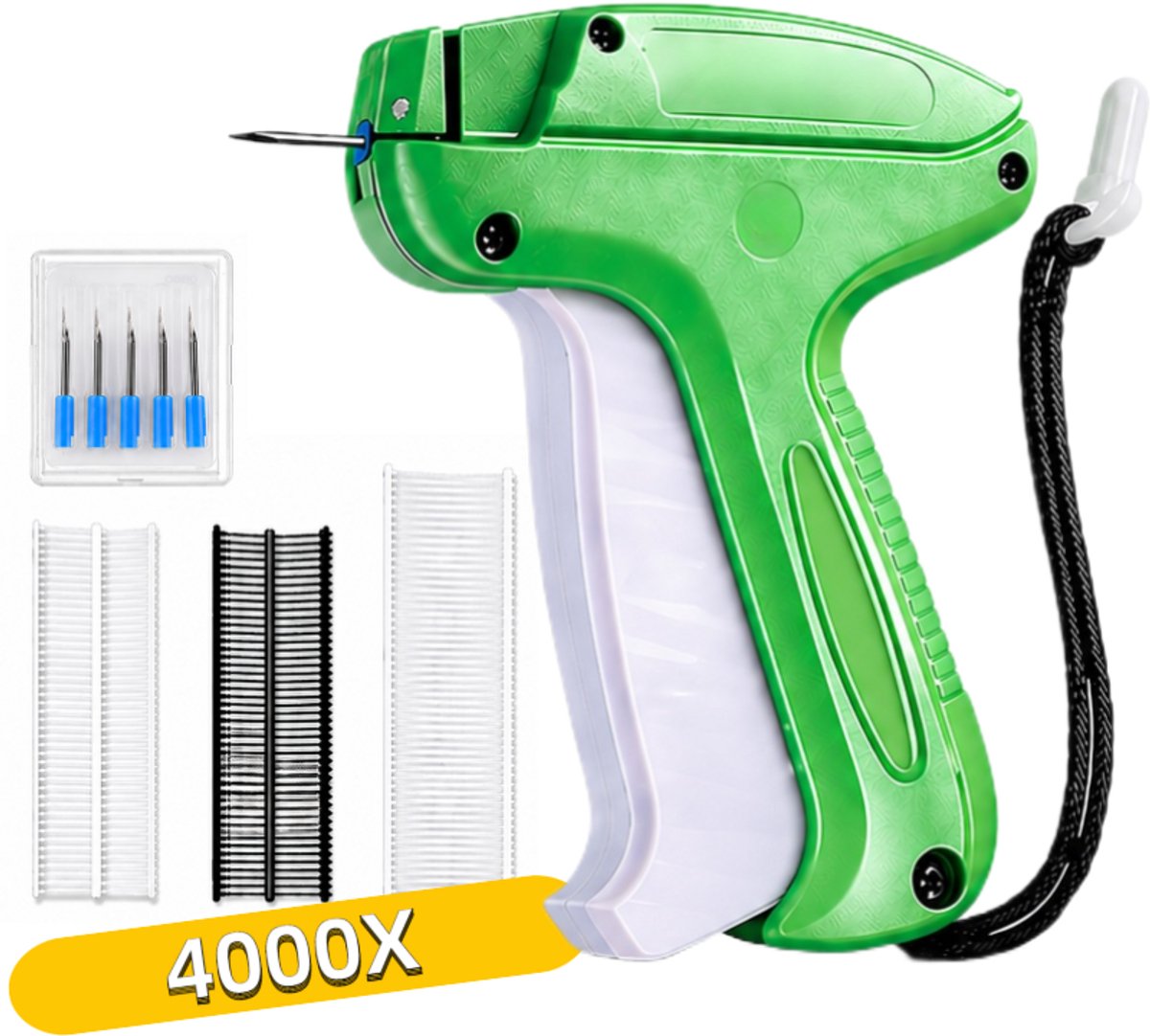 Textieltang Set- Incl.4000 Textielpins en 5 naalden - Kleding Label Pistool & Prijskaartjes