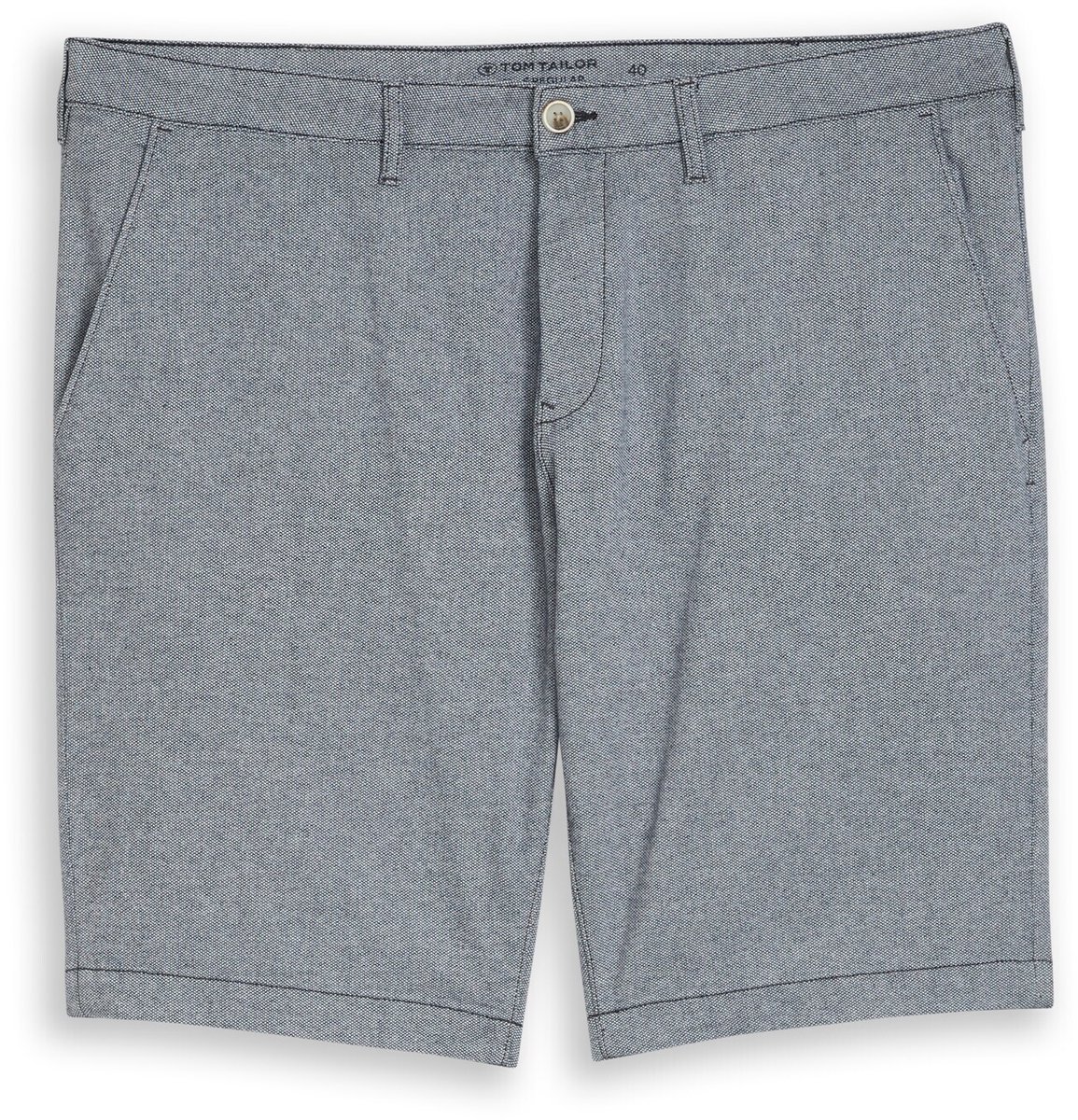 Tom Tailor - Plus Size - Chino-short met stretch - Maat 44 - navy structure