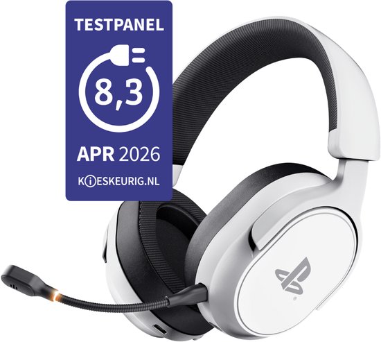 Trust GXT 499W Forta - Draadloze Gaming Headset - Official Licensed voor PS5 - werkt op PS4/PS5 - Batterijduur tot 55 uur - met USB-ontvanger - Wit