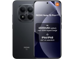 Xiaomi Redmi Note 15 Pro+ 5G 12GB+512GB Zwart | 6,83" 120Hz AMOLED | 200MP OIS | IP68 Waterdicht