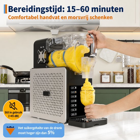 Lifero Slushmachine - IJsdrankjes - Slush Puppy - Frozen Drink Maker - Slushy Machine 1,9L - Milkshake - Cocktail - 15-60 Minuten van Merkloos — afbeelding 4