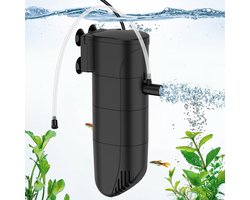 Verstelbare 15W Aquarium Filter met 1000L/H Pomp, Drievoudige Reiniging voor Kleine Aquaria tot 300L, Ideaal voor Gezonde Visomgeving