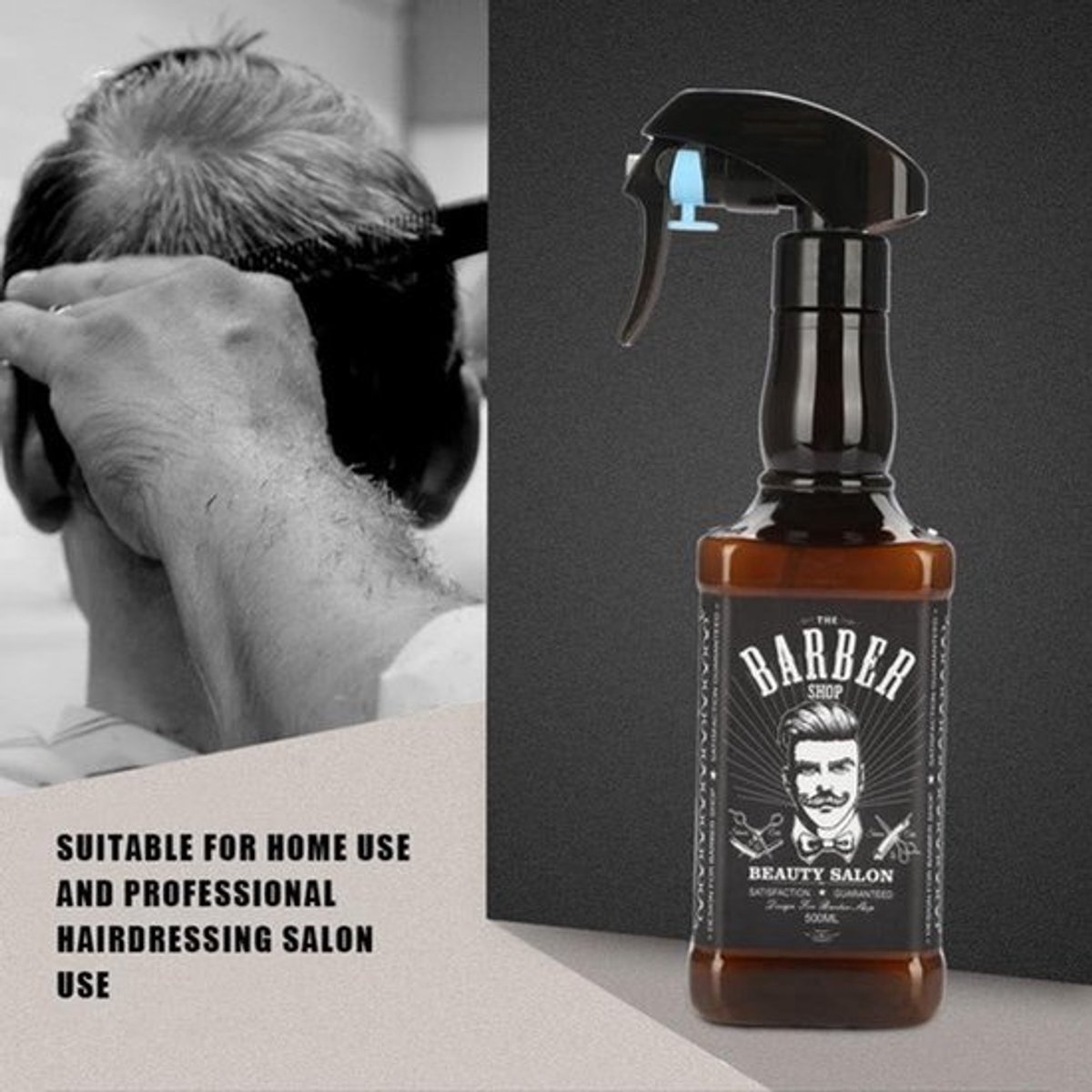 Sprayfles voor kappers - Gietkan voor haartools - Professionele salonaccessoire (Bruin)