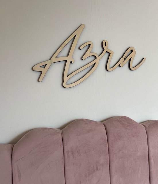 Gepersonaliseerde houten naam - muurdecoratie kinderkamer - baby meisje cadeau - kraamcadeau - houten naam bord - nursery decor - babykamer accessoire - uniek gepersonaliseerd cadeau — afbeelding 3