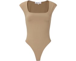 Halter Jumpsuit - Trendy Mouwloze One-Piece - Elegante Zomer Outfit voor Vakantie, Feestjes en Dagelijks Gebruik - Licht bruin - Maat S