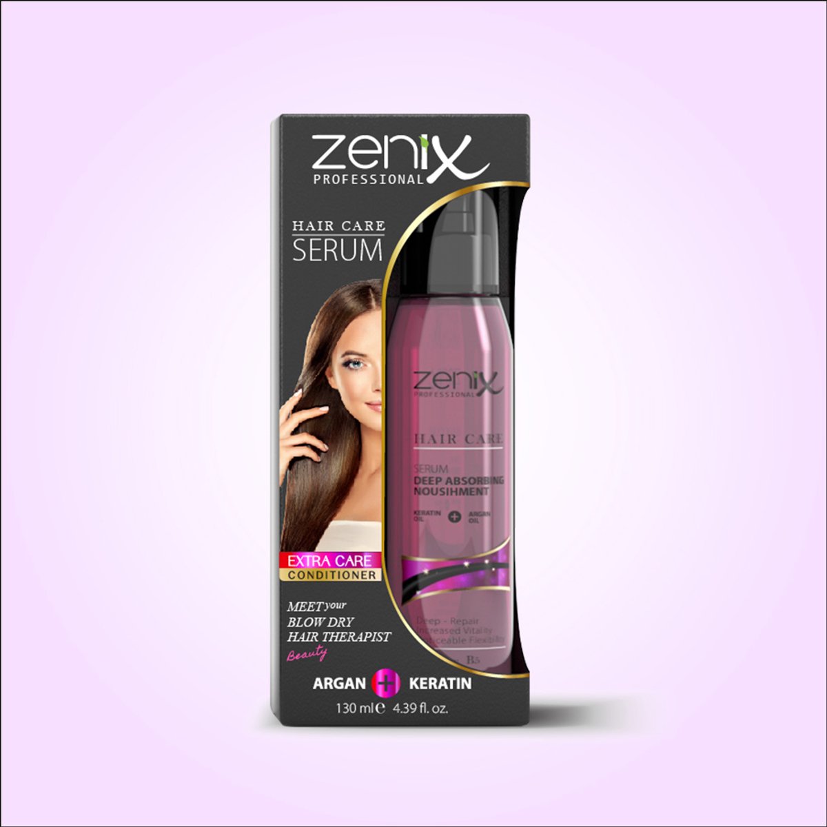 Zenix Argan Keratin Hair Serum Oil 130 ml – Haarserum met Argan & Keratine – Voor Glans en Zachtheid