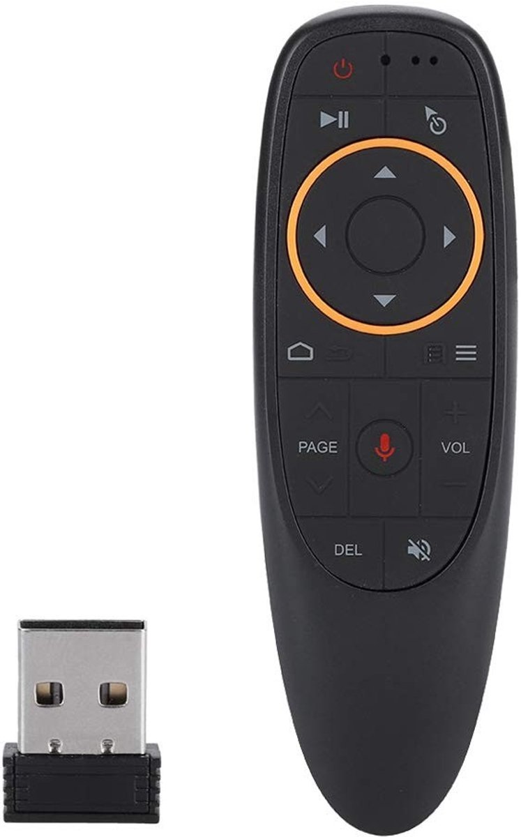 Dailygoods - Draadloze Afstandsbediening - 2,4 G Technologie - Handige Gyroscoop - Geschikt voor Smart-TV - 17 Toetsen - Ideaal voor PC en Android TV