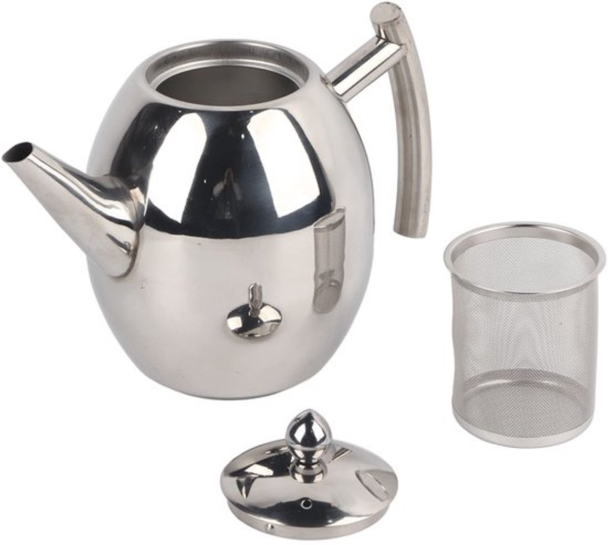 Roestvrij Staal Theepot Koffiepot Waterkoker 1L/1.5L Fluitende Thee Waterkoker voor Losse Blad en Theezakjes (1L) Andere Collectibles