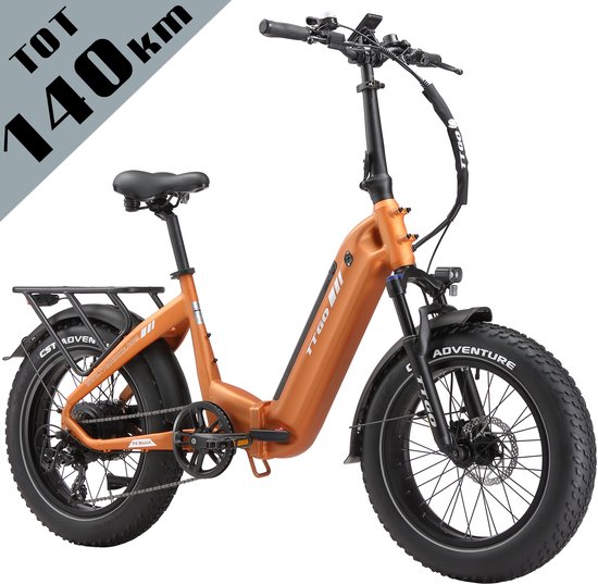 Elektrische Opvouwbare Fatbike TTGO F6 BOST 20×4.0 Inch Banden 864Wh Accu 140 km Actieradius Aluminium Frame