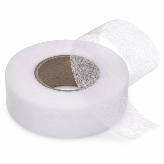 Consumerce® Ruban d'ourlet thermocollant adhésif - 2cm x 50m - Raccourcir les pantalons - Bande d'ourlet thermocollante - Bande thermocollante - Rideau - Rideaux - Bande de rideau - Bande de bordure - Repassage - Couture