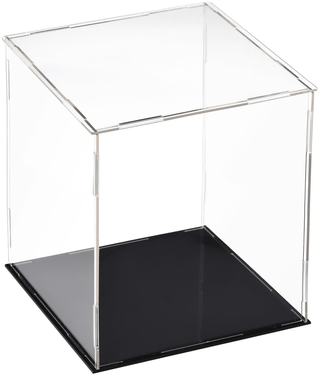 Jhubersproducts - Transparante vitrinekast - Acryl showcase - Stofdichte bescherming - Zwart met transparant - Organizer voor speelgoed - Geschikt voo