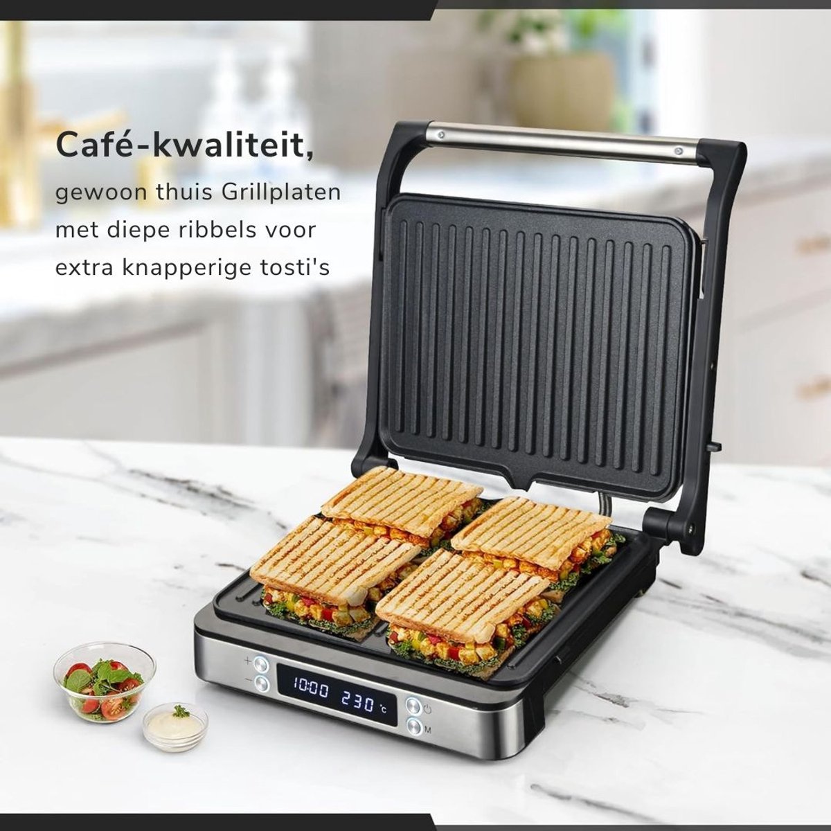 MRKK® Tosti Apparaat - Panini Grill - Contactgrill thumbnail 6