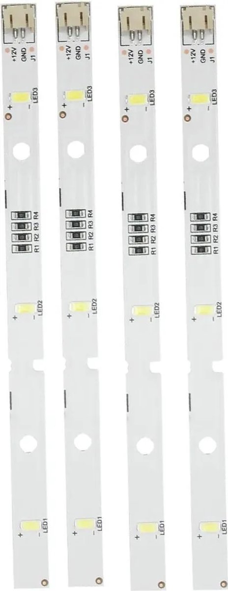 4-delige LED-lichtstrips voor koelkasten – LED-lichtstrips voor koelkasten, ter vervanging van de originele verlichting, voor optimale voedselverlichting.