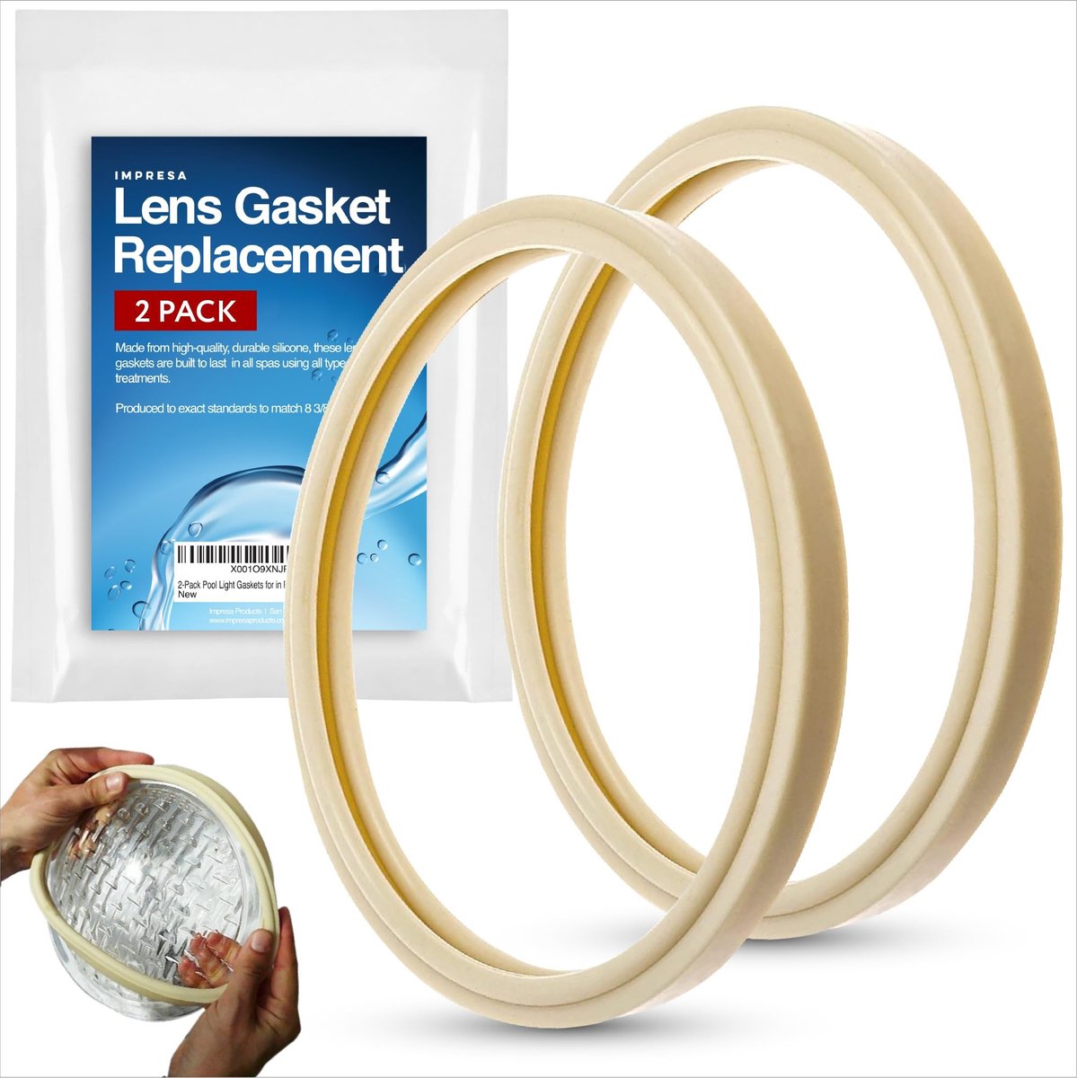 Jhubersproducts - Pentair-compatible lichtlenspakking - 2-Pack - Duurzaam en lichtgewicht - 8 3/8 inch - Voor zwembad en spa - Compatibel met IntelliB