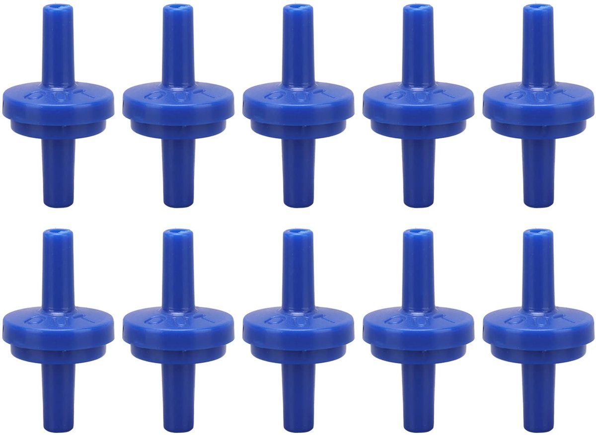 Jhubersproducts - Terugslagklep - Water Stop - 10 Stuks - 4 mm - Slangverbinding - Polypropyleen - Voor diverse toepassingen