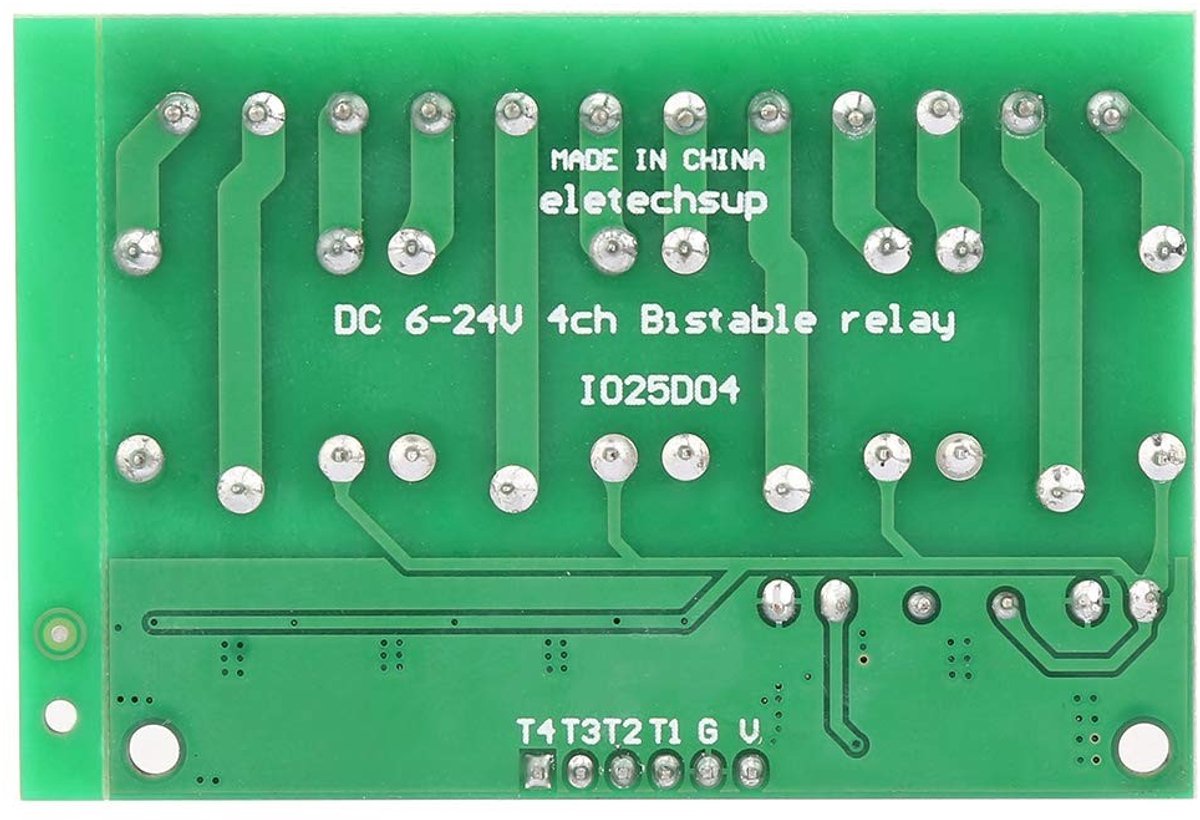 By shayne - Module Relay 4 Channels - Flip-Flop Relay Module - Voor Smart Home Toepassingen - 6-24VDC - Betrouwbare Contactprestaties - Automatische .
