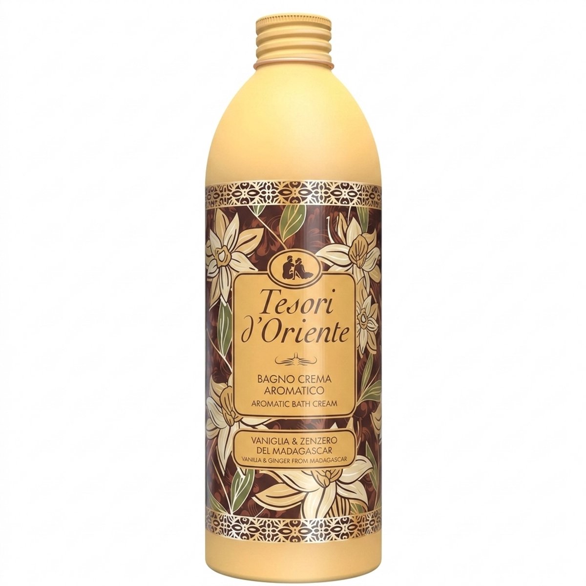 Tesori d'Oriente Badcrème – Vanille & Gember – 500 ml – Aromatisch & Voedend – Luxe Italiaanse Verzorging