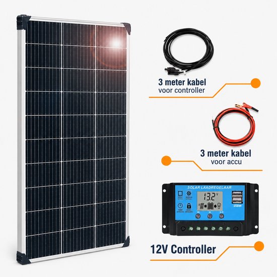 Rolu Zonnepaneel Camper – Zonnepaneel Set – 150 Watt – 12V Controller & Bekabeling – Flexibel – Camper – Caravan – Off-Grid