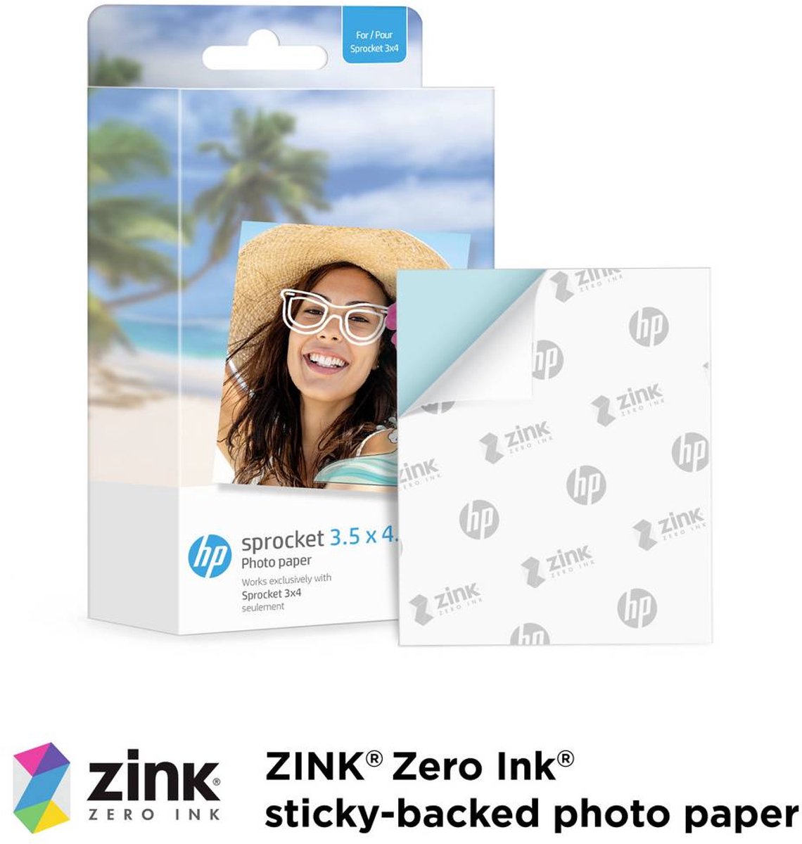 HP Sprocket Intant Printpapier - 50-Pack - Geschikt voor enkel de 3x4 Printer - 89 × 108 mm — afbeelding 6