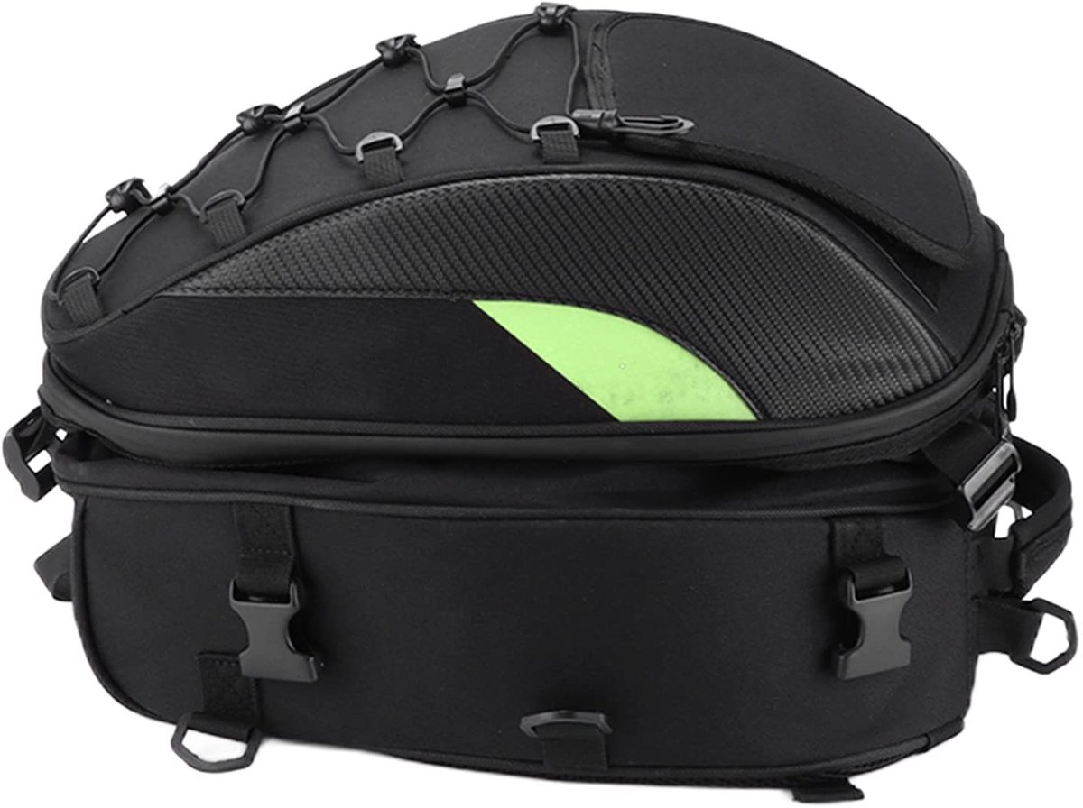 Zeynomax - Achterbanktas Motorfiets - Waterdicht en Slijtvast - Universeel Formaat - Reflecterend - Helmtassen Pack - Geschikt voor Alle Motoren - G..