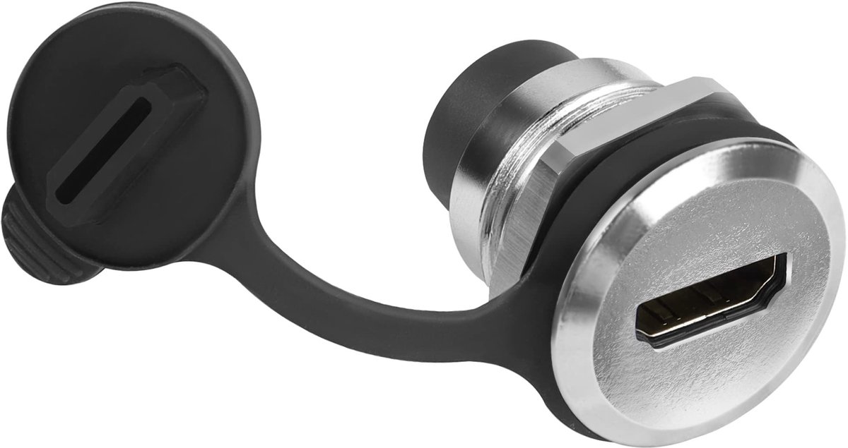 QIANRENON HDMI Vrouw naar Vrouw Adapter - Waterdichte Panel Mount - 4K & 3D Ondersteuning