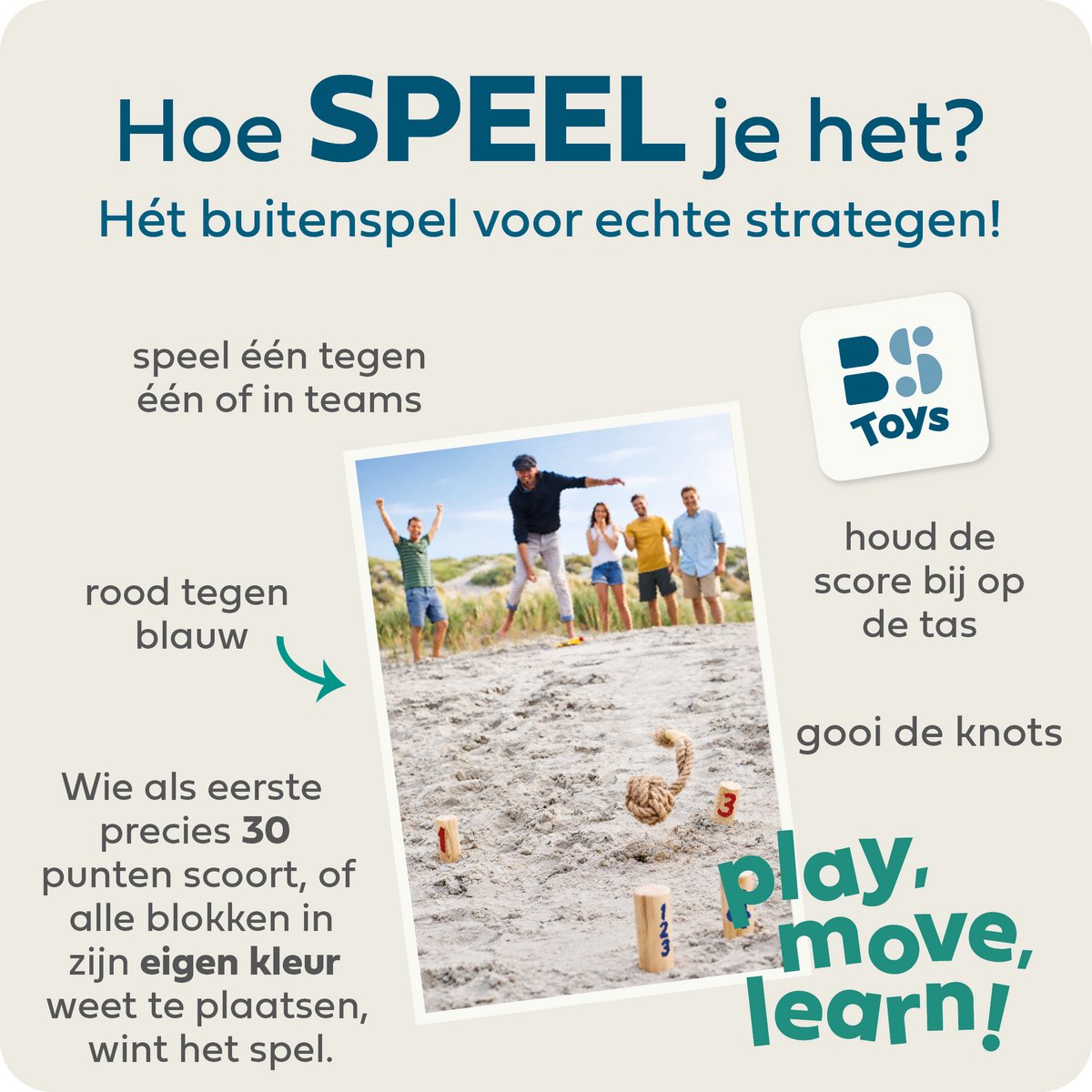 BS Toys – Knapsack Werpspel – Behendigheidsspel voor Buiten – Vanaf 8 jaar - Buitenspeelgoed - Familiespel - Houten speelgoed - Buitenspel — afbeelding 13