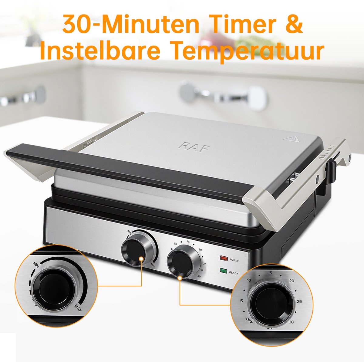 Multifunctionele Ontbijtmachine - Sandwich - 29x35x13 cm - 3-in-1 - 2000W - Anti-aanbak — cadeau in Kookcadeaus - foto 3