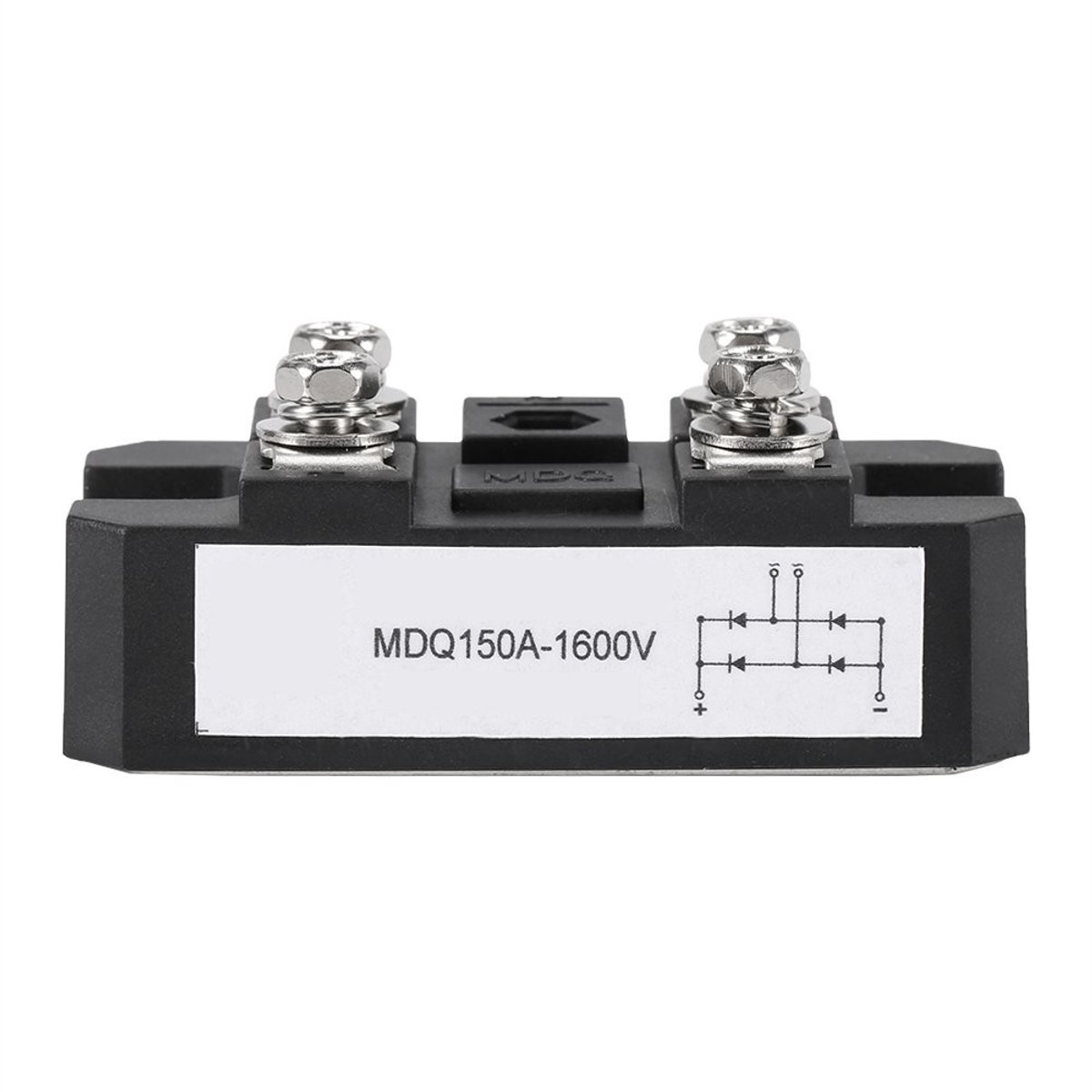 Dailygoods - Bruggelijkrichter - Eanfase-diodes - High power gelijkrichterbrugmodule - Zwart - 150 A - 1600 V - Geschikt voor elektrische toepassingen