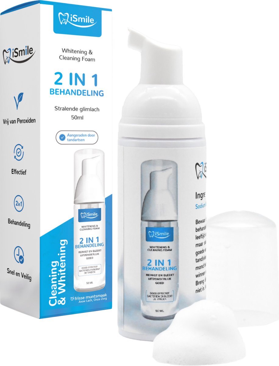 iSmile - Mondverzorging - Whitening & Cleaning Foam - Tanden Bleken - Tanden Witten