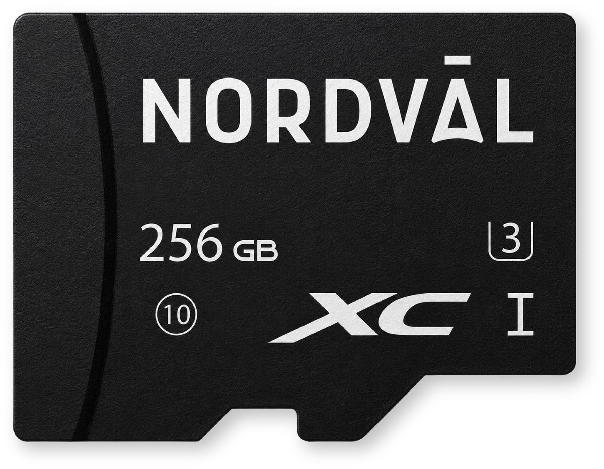 Nordväl Micro SD Kaart 256GB – microSDXC – UHS-I – V30 – Geheugenkaart voor dashcam