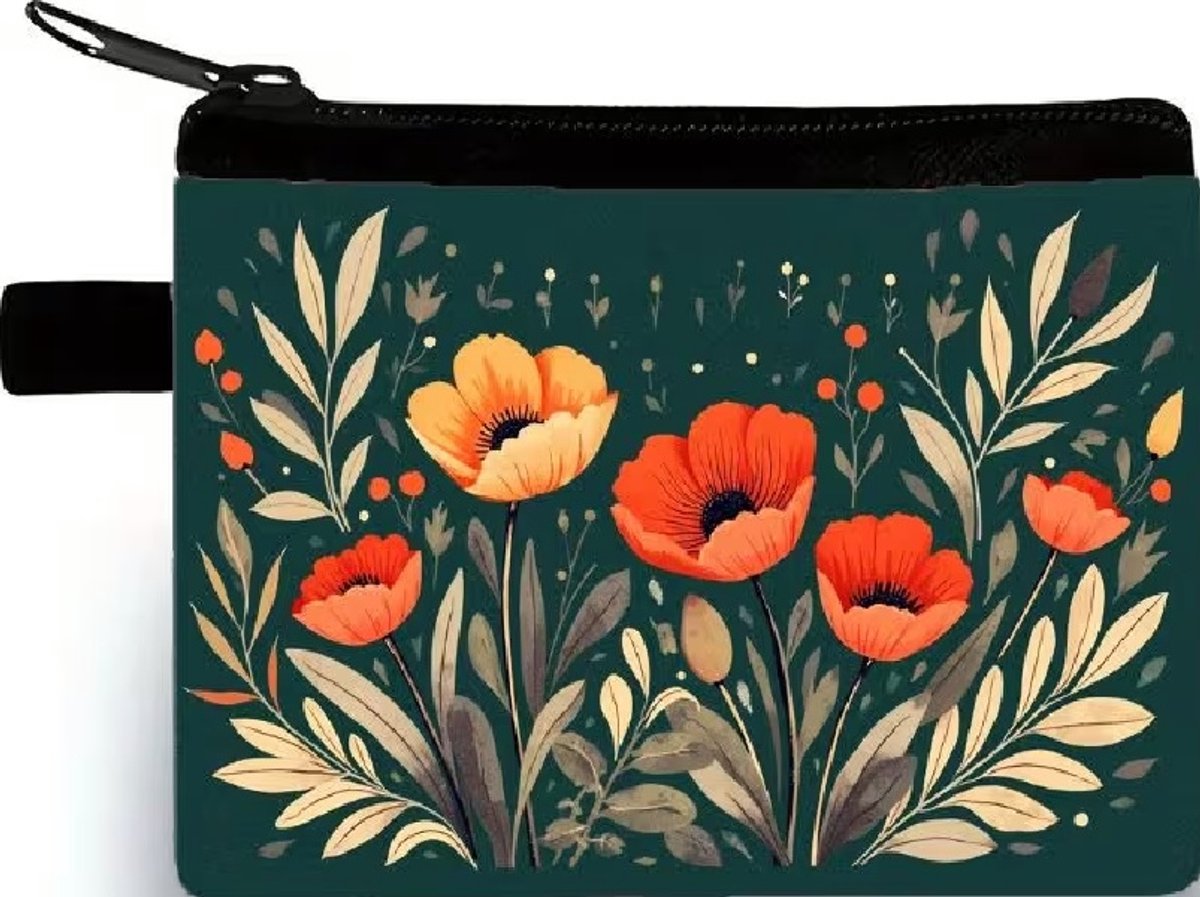 Gemakkelijk om erbij te hebben, dit handige rits portemonneetje 10x14cm. Een mooie afbeelding van vrolijke bloemen in diverse kleuren. Erg leuk om voor jezelf te kopen of om cadeau te geven. Ook leuk bij Sinterklaas, Kerst of vakantie.