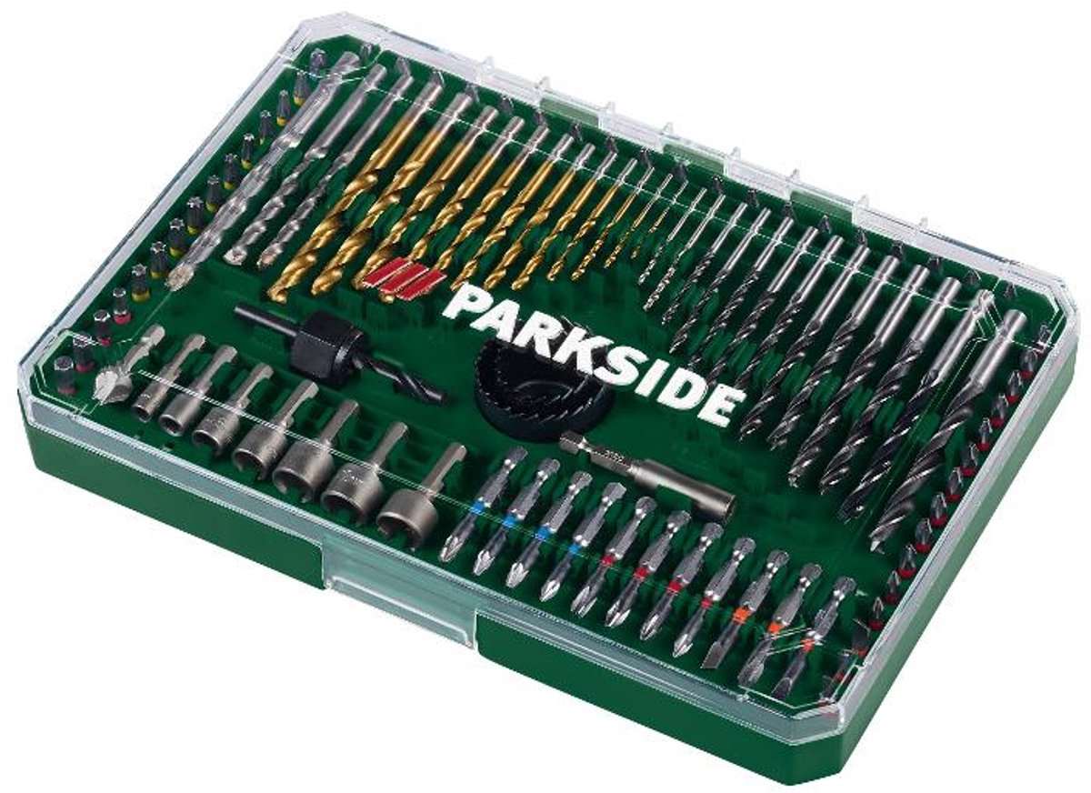 Parkside - Boor-, bit- en dopsleutelset - 100 delig