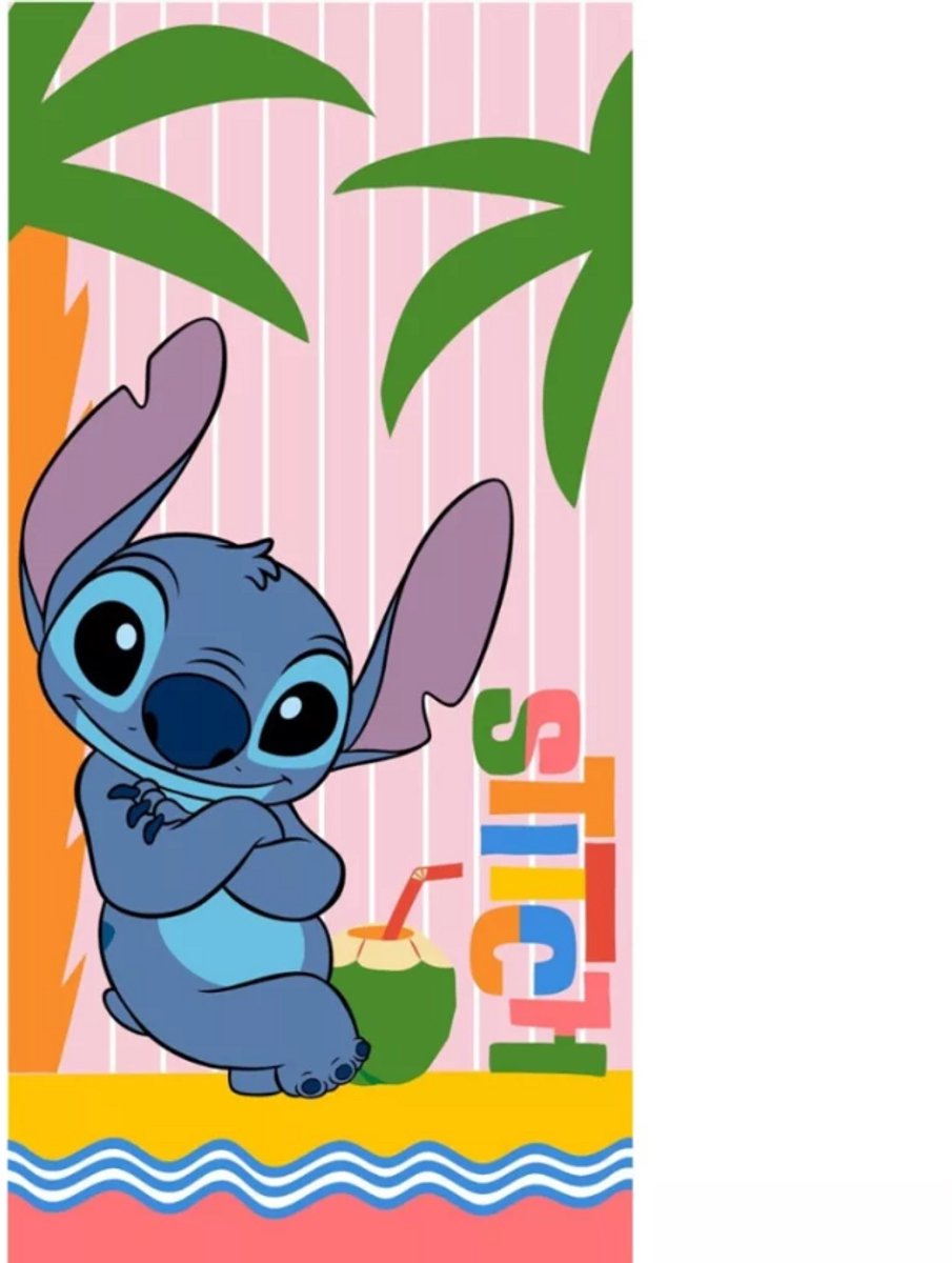 Lilo en stitch handdoek - badlaken lilo en stitch - lilo en stitch strandlaken - lilo en stitch 70x140 cm