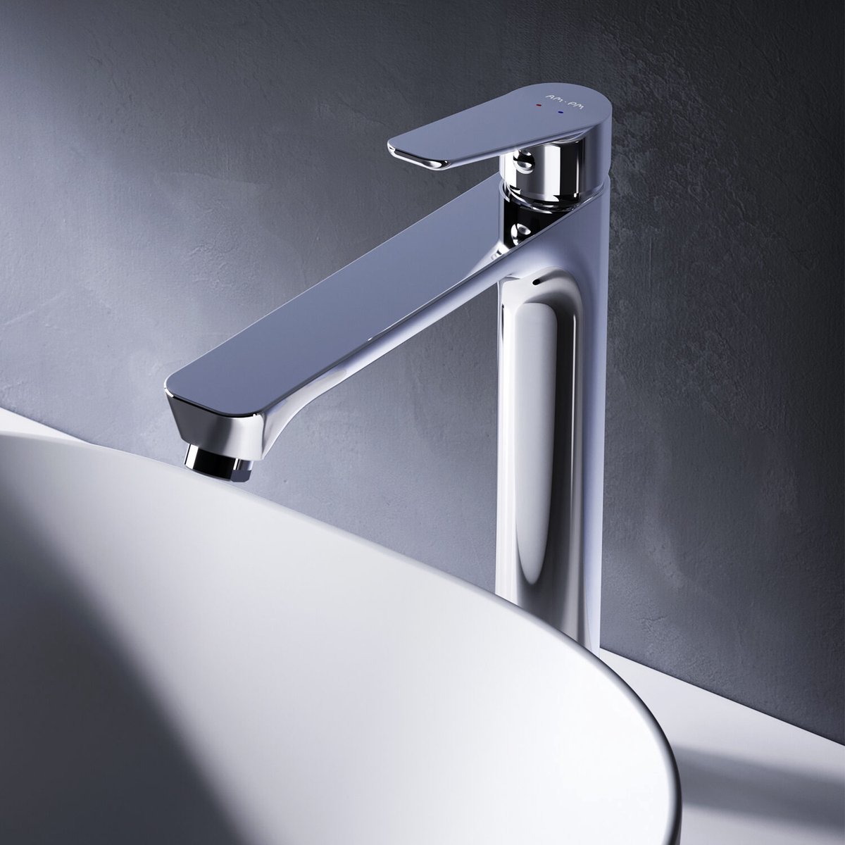 AM.PM Hit - Wastafelkraan hoog - Waterbesparend - Messing - Chroom