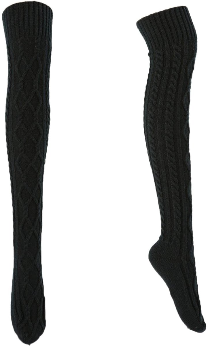 Smoakez - Winter Dames Kniekousen - Overknee-kousen voor Dames - Warme Gebreide Sokken - Diverse Kleuren - Hoge Booten Kousen - Geschikt voor Meisjes