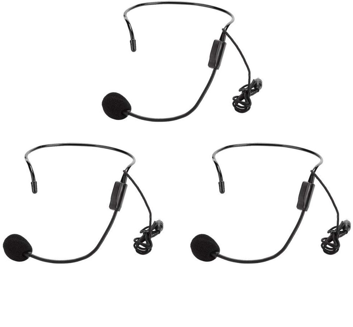 Jhubersproducts - 3,5 mm Schroefplug Microfoon - Ruisonderdrukking - Compact - Hoge geluidskwaliteit - Geschikt voor PC, smartphone en TV - 3 Stuks