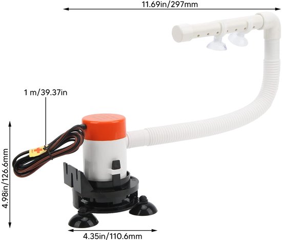 VT Goods - Boot Beluchting Pomp - Draagbare Aas Pomp - 12V - Beluchter voor Vis Bewaar Tank - Sterke Zuurstofvoorziening - Geschikt voor Elk Contain... van Merkloos — afbeelding 3