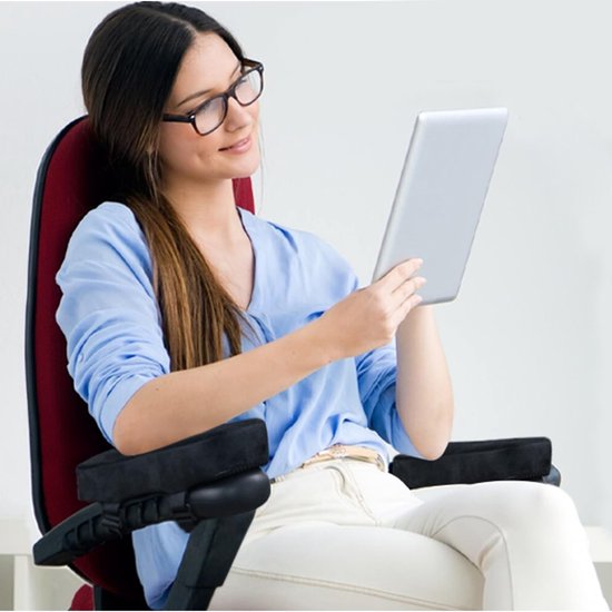 Allecto - Bureaustoel Armleuningen - Comfortabel - Ergonomisch - 25x7,5x3 cm - Memory Foam - Pijnverlichting - Geschikt voor Kantoor en Gaming van Merkloos — afbeelding 2