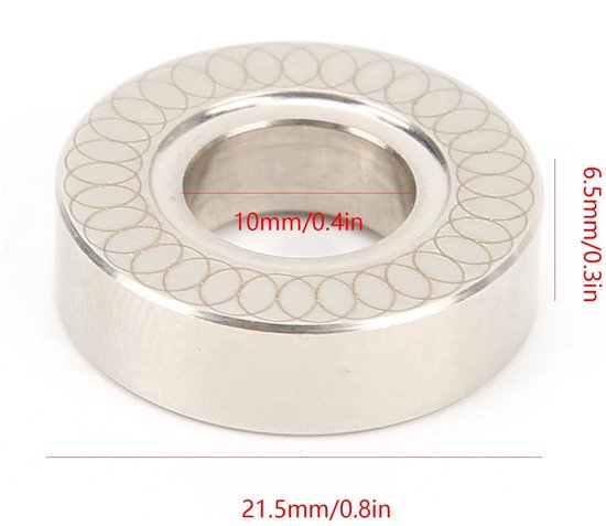 Livia home - Billiard Cue Balance Ring - RVS Gewichtsring - Voor Pool Training - Verbetert Stootkracht - Verhoogt Precisie - Essentieel voor Billiardl van Livia Home — afbeelding 2
