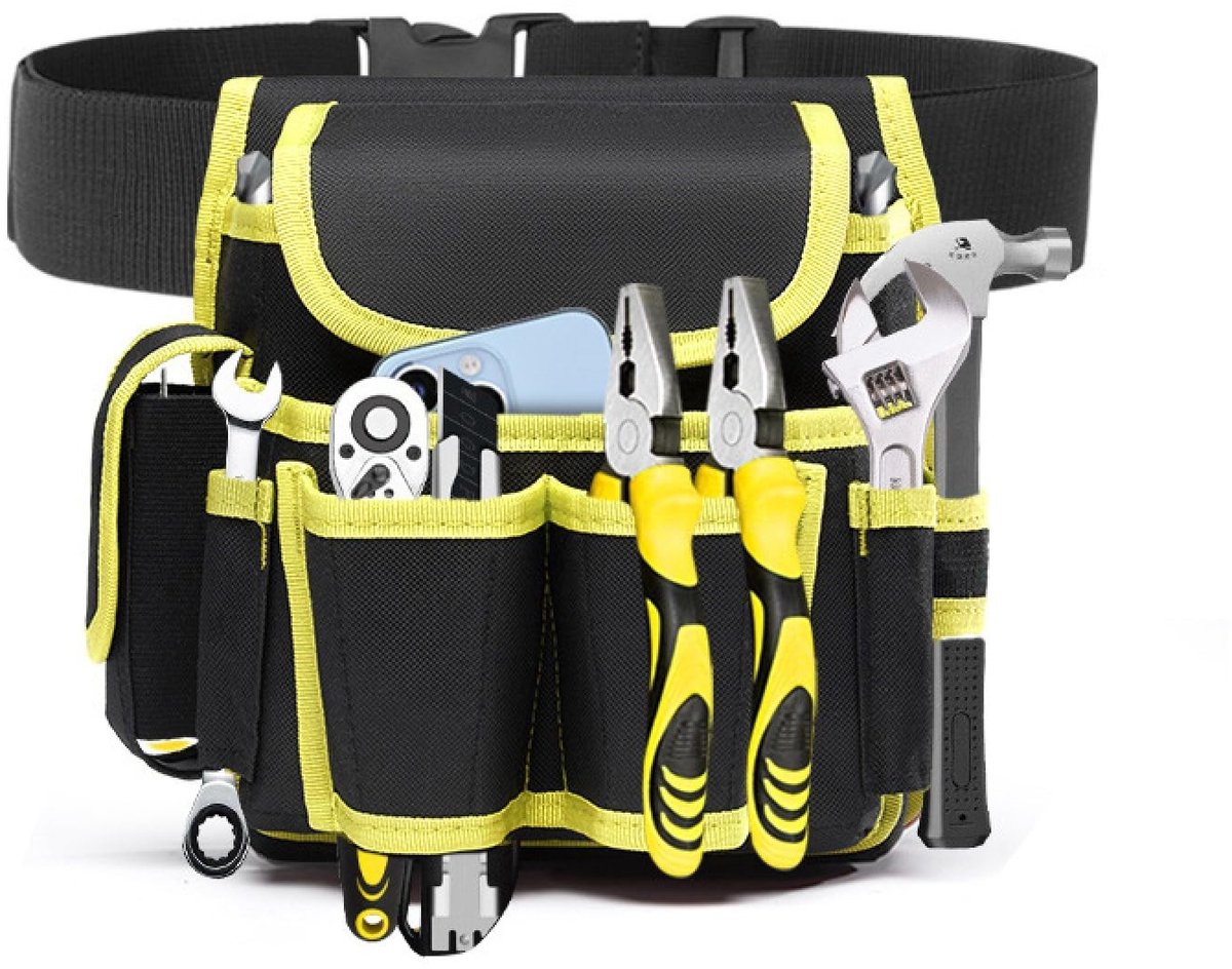 Livia home - Multifunctionele Tool Bag - Tool Belt - Duurzaam en sterk - Geel - Elektricien Tool Bag - Voor klussen en meer - Geel