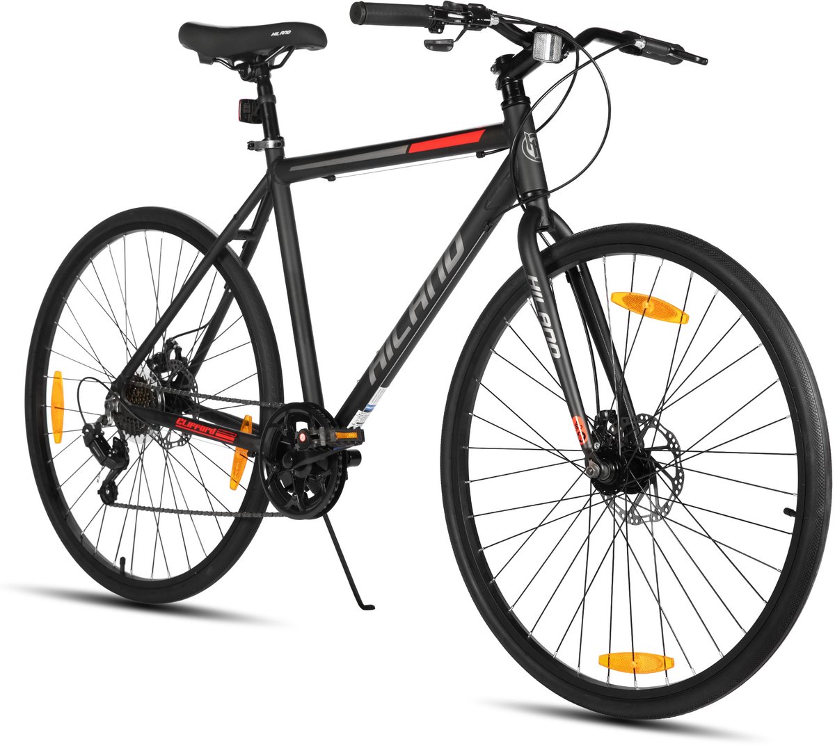 HILAND Clifford Racefiets - 700C - 7 Versnellingen - Lichtgewicht Aluminium Frame - Mechanische Schijfremmen - Heren & Dames - Commuter Bike
