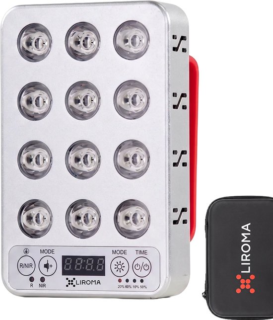 LIROMA® Draadloze Roodlichttherapie Lamp - 6 Golflengten - Portable Infraroodlamp - Red Light Therapy - LED Infraroodtherapie - Rood Licht Therapie - Spierherstel - Huidverbetering - Lichttherapie