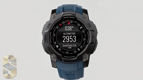 Stravo Robuust Siliconen Sportbandje – Robuust & Slijtvast – Geschikt voor Garmin instinct 3（50mm） – 26mm Bandje – Blauw oranje