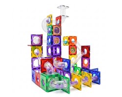 Magna Minds - Magnetic Tiles - Knikkerbaan - 150 stuks - Magnetisch Speelgoed - Constructie speelgoed - Magnetische tegels - Montessori speelgoed - Magnetic toys - Magnetische bouwstenen - Speelgoed Kinderen
